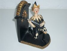 DEKORATION FIGUR HARLEKIN SCHWARZ BEIGE GOLD  H17 X B11,5 X T13 CM