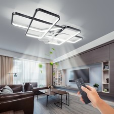 50W Deckenventilator Lüfterlicht Fernbedienung Deckenlampe Wohnzimmer Dimmbar