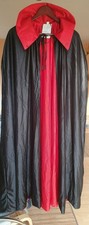 Dracula Vampir Umhang Teufel Halloween Fasching Kostüm Cape Unisex Wend bar