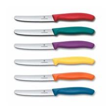 6 Stk. VICTORINOX Tomatenmesser Messer Brötchenmesser Küchenmesser . bunt r