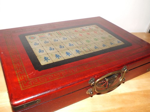 Großes mahjong set lackkoffer - großes,
