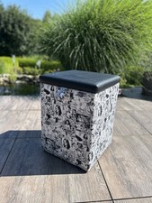 Sitzhocker Wäschetruhe mit Sitz Dressler Germany Comic Schwarz Weiß