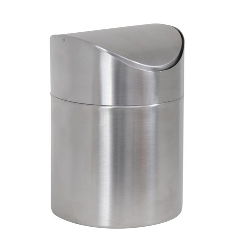 Table top bin stainless - top,