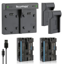 2x Akku + Lader für Sony NP-FM500H DSLR-Alpha 500 900 SLT-A58 77 99 1650 mAh