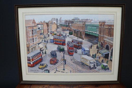 London straßenbahn gemälde - london,