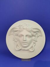 K7) Rosenthal Versace Wand Relief Gorgona Medusa Wandbild weiss Matt Ø 20cm