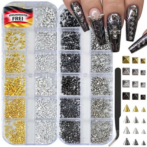 Nagel charms set punk nieten - charms,