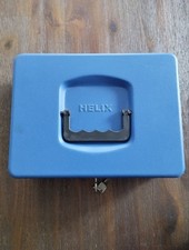 Helix Geldkassette, blau metall,Aufbewahrung,Verkauf, Märkte