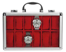 Alu-Uhrenkoffer für 12 Uhren