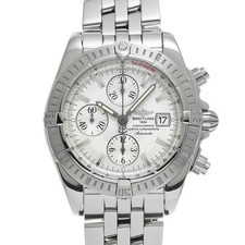 BREITLING Chronomat Evolution A13356 silber Herrenuhr gebraucht #111626