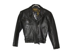 Damen Biker-Lederjacke schwarz