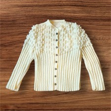 Strickweste / Trachten Weste Damen, Gr. 38, Creme/Beige, Strick