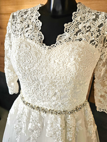 Brautkleid weiß spitze - brautkleid,