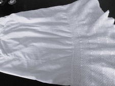 schöner alter Baumwoll-Rock mit viel Spitze L:82cm flexibler Bund