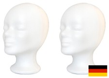 2x Styroporkopf Perückenkopf