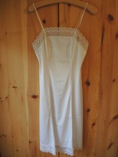 Vintage, Unterkleid, -rock, Negligé, Celon, elfenbeinfarben, sanftes Nylon