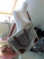 VINTAGE - SCHULTERTASCHE - TASCHE - SHOPPER - LEDER - KUH - FELL - MARS & MORE -