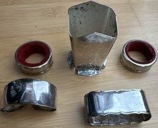 Alte Serviettenringe Weintropfring Maggiflaschenhalter silber/versilbert Vintage