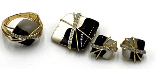 Schmuckset 14k 585 gelbgold - 14k/0,585,