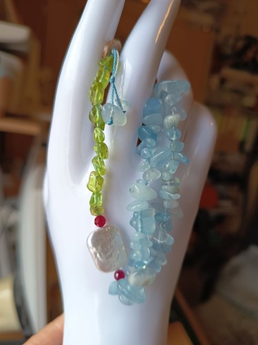 Armband aquamarin peridot - armband,