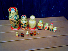 Konvolut verschiedene Matroschka Holz Puppen 13 x Babuschka