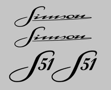 Simson S51 Aufkleber-Set f. Büffeltank • 170mm • Schreibschrift • Sticker  • DDR