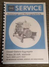 NVA VEM 14 -20 kvA  NOTSTROMAGGREGAT MIT ROBUR MOTOR TYP 6-6320 UND 6-6327 