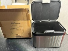 Mülleimer Küchen Compost Abfall Bio Müll Luftdicht Edelstahl Push Funktion 26x30