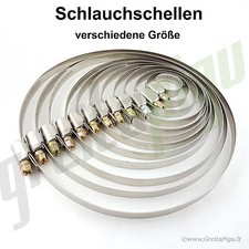 Rostfreier Stahl Schlauchschellen Rohrschellen W2 Multi Größe  DIN 3017  Hex 7mm