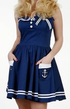Minikleid Gogo Matrosenkleid Matrosenkostüm Strandkleid Vintagekleid hochwertig