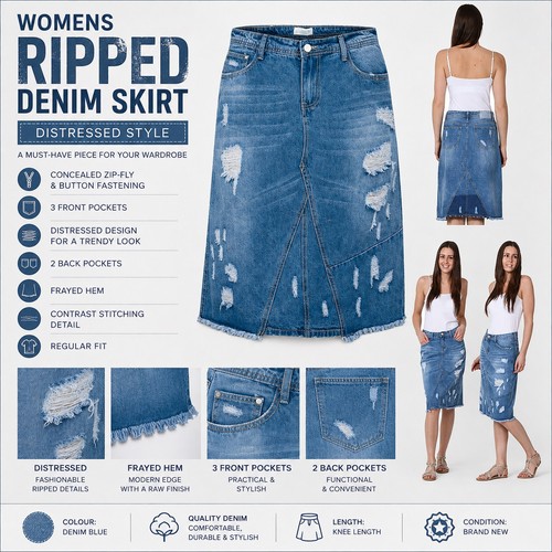 Damen blau denim jeans - denim,