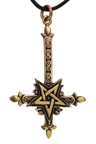 Umgedrehtes kreuz bronze - umgedrehtes,