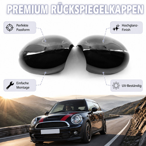 Schwarz spiegelkappen - schwarz,