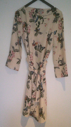 Kleid apricot mit buntem - mit,