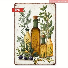 Blechschild Flaschen Olivenöl
