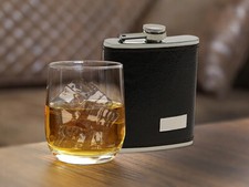 Flachmann Lederoptik-Textur