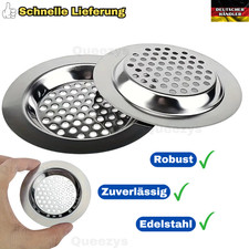 2x Edelstahl Abflusssieb