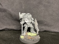 Warhammer 40K  Space Marines Captain with Thunderhummer and Relic shield