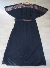 Kleid Gr. 48 schwarz mit Pailletten 70/80iger Fledermausärmel mit Innenfutter