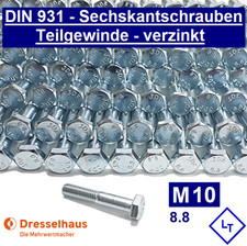 DIN 931 M10 Sechskant