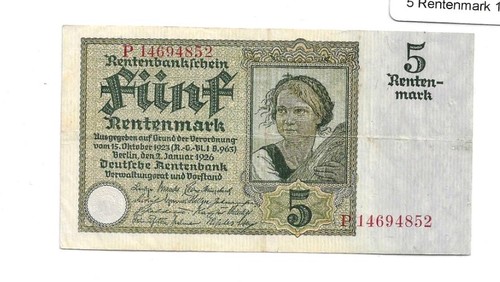 Rentenmark 1926 164b - rentenmark, ro.