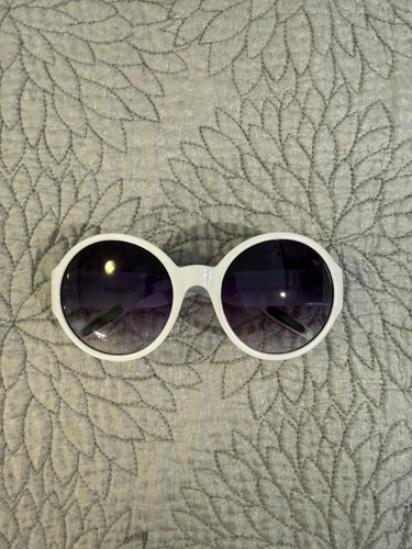 Runde sonnenbrille mit weissen - runde,