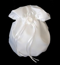 Beutel Röschen weiss ivory zum Brautkleid Kommunionkleid Abendkleid Hochzeit neu