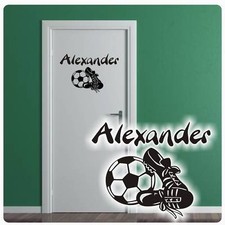 Fussball Name Türaufkleber Wandtattoo Kinderzimmer Tür Aufkleber Wunschname T018