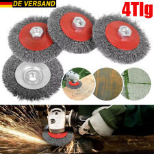 4x Profi Topfbürste Stahl Drahtbürste M14 Gezopft für Flex Winkelschleifer 2025