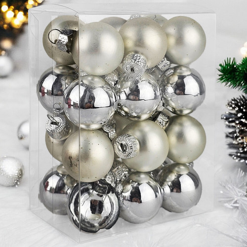 Weihnachtskugeln glas - 24,