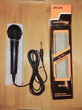 Dynamisches Mikrofon SN-328 in Schwarz mit 2,4m Kabel und 6,35 mm Klinkenstecker
