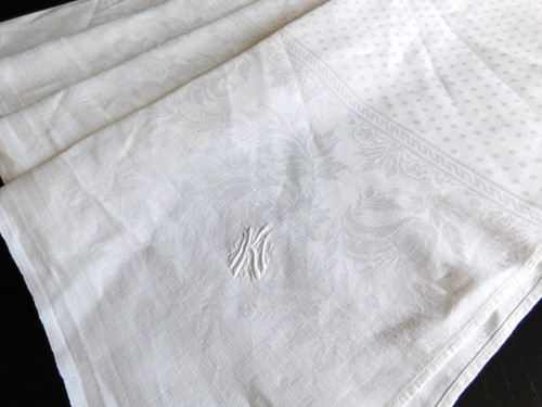 Leinen damast tafeltuch weiss - tafeltuch,