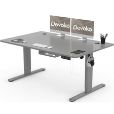 Höhenverstellbarer Schreibtisch Computertisch Bürotisch Elektrisch Memory USB-C