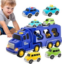 Polizei Truck Spielzeug für Kleinkind 3 4 5 6 Jahre , Autotransporter Spielzeug